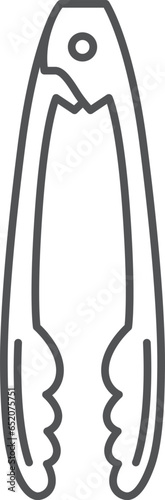 日用品の単品イラストアイコン　トング