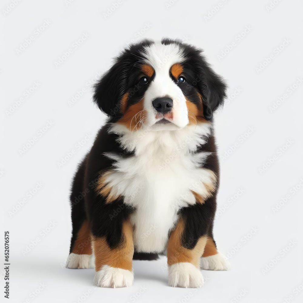 Double the Puppy Love: Bull Terrier and Bernese Mountain Baby Dogs, Generative AI Double the Puppy Love: Bull Terrier and Bernese Mountain Baby Dogs, Generative AI