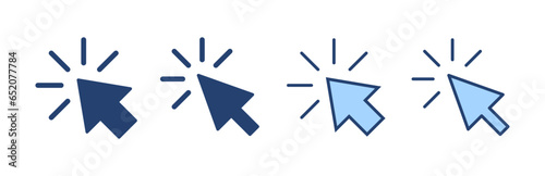 Click icon vector. pointer arrow sign and symbol. cursor icon