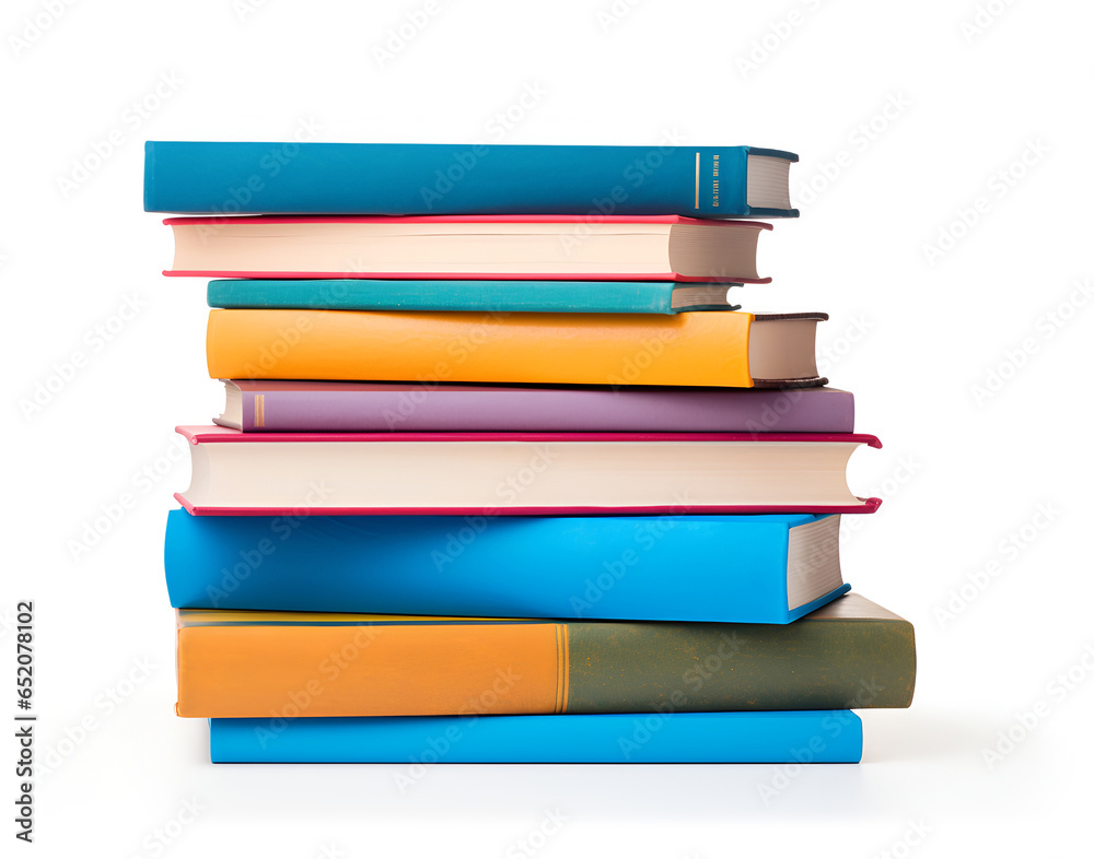Stack of books isolated on white background. Stack of books isolated on white background.