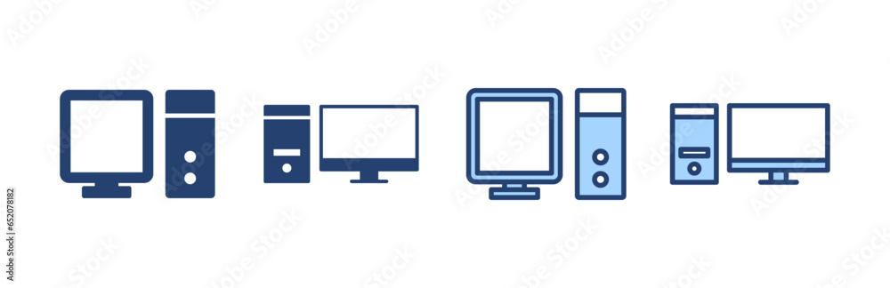 Computer icon vector. computer monitor sign and symbol Computer icon vector. computer monitor sign and symbol