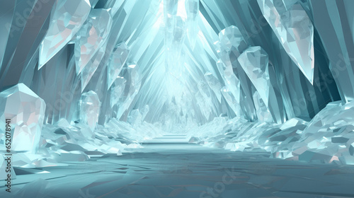 white crystal caverns background, AI Generated © PhotoWave