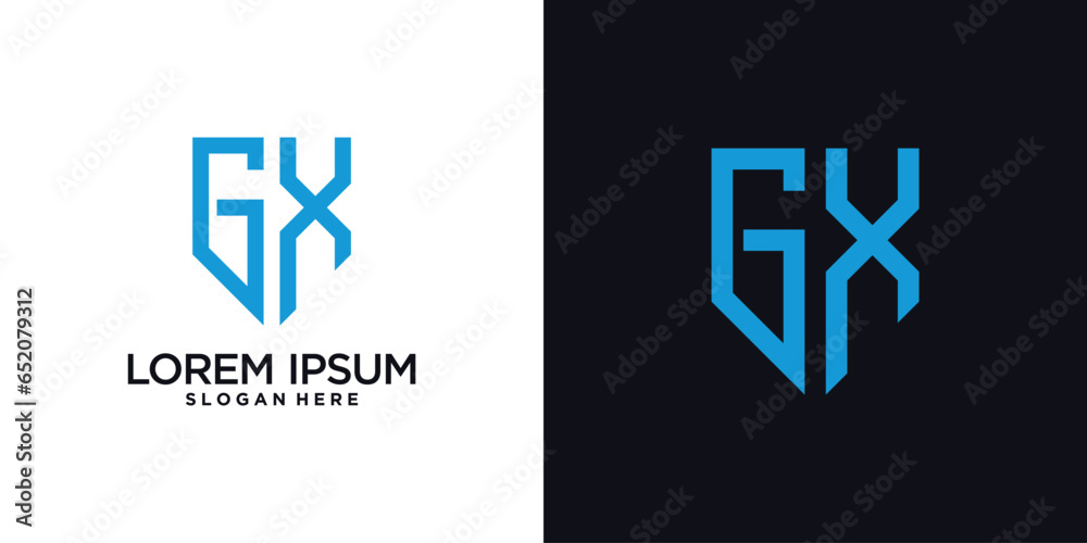 Monogram logo design initial letter g combined with shield element and creative concept Monogram logo design initial letter g combined with shield element and creative concept