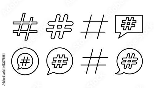 Hashtag icon vector. hashtag simbols