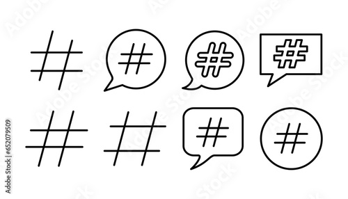 Hashtag icon vector. hashtag simbols