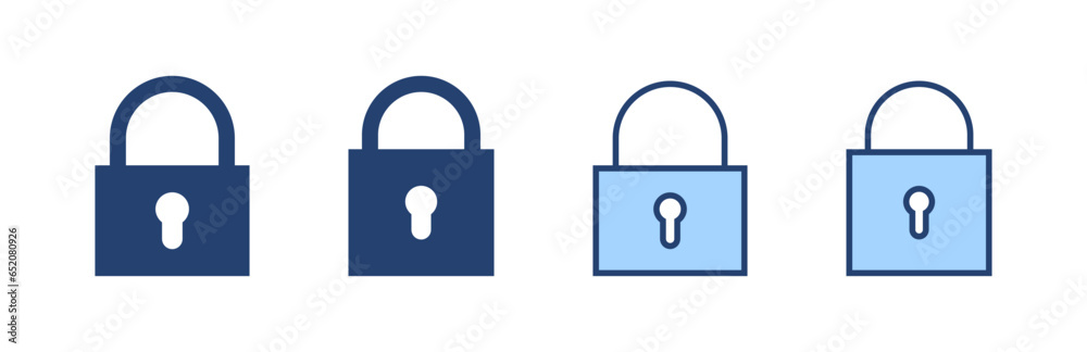 Lock icon vector. Padlock sign and symbol. Encryption icon. Security symbol Lock icon vector. Padlock sign and symbol. Encryption icon. Security symbol