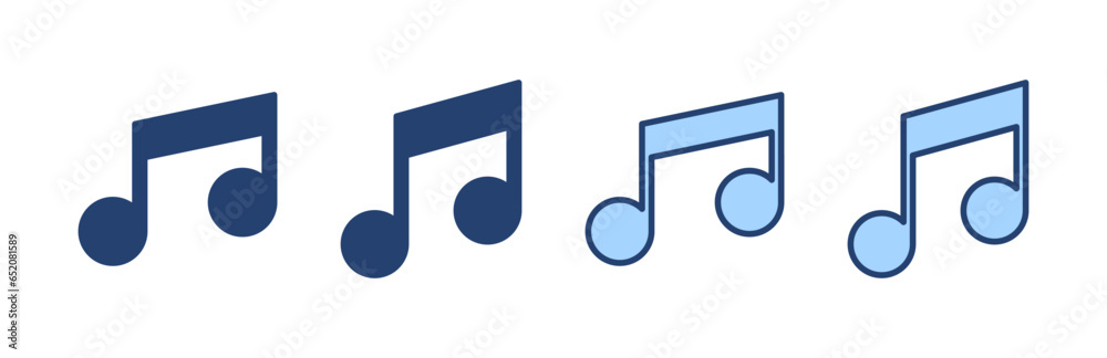 Music icon vector. note music sign and symbol Music icon vector. note music sign and symbol