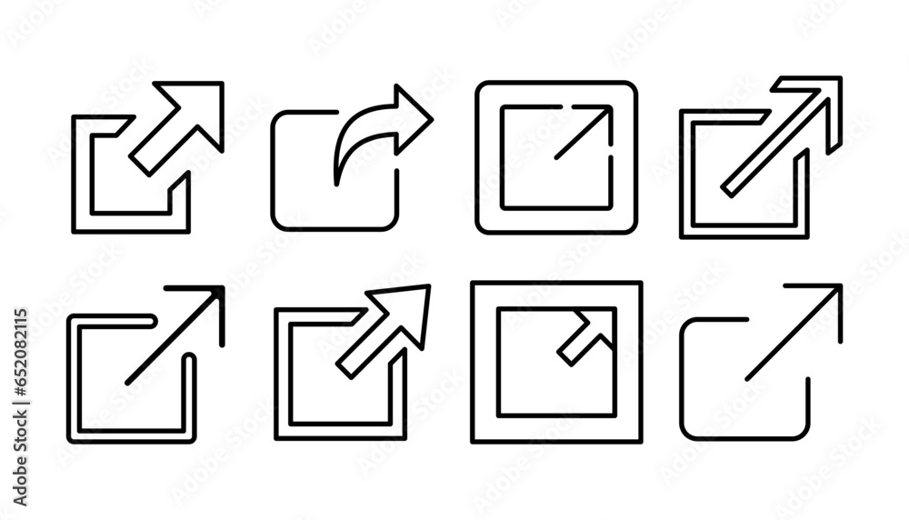 External link icon vector. hyperlink chain symbol. download, share, External link icon vector. hyperlink chain symbol. download, share,