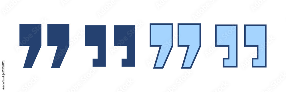 Quote icon vector. Quotation mark sign and symbol Quote icon vector. Quotation mark sign and symbol