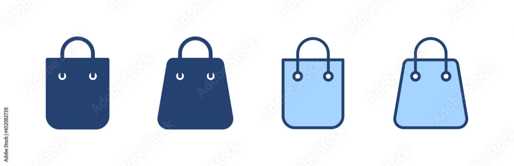 Shopping bag icon vector. shopping sign and symbol