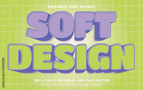 Soft Design Editable Text Effect | EPS File Vector