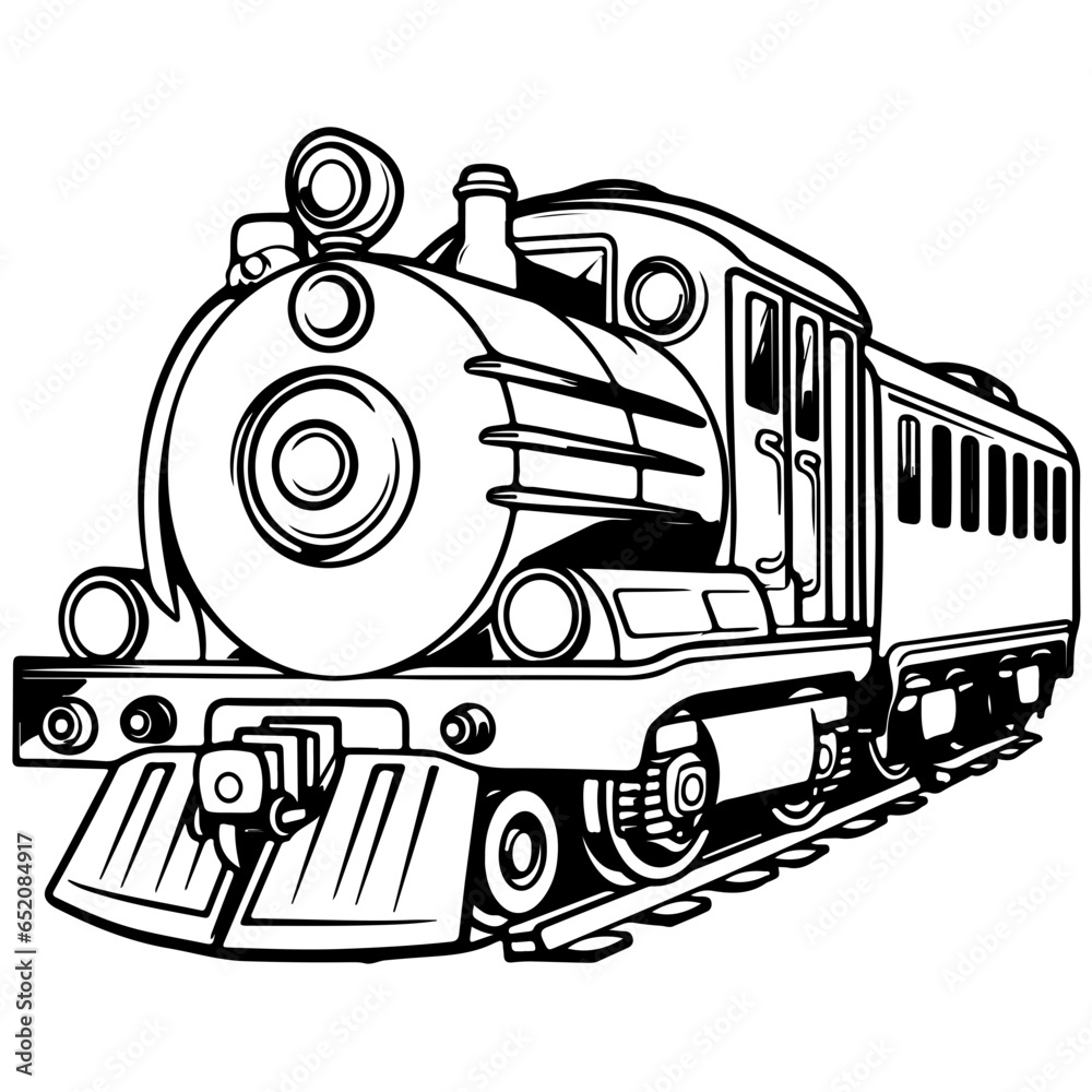 Steam Locomotive Vector illustration