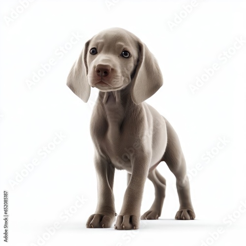 Weimaraner Pup's Playtime: Heartfelt Moments, Generative AI