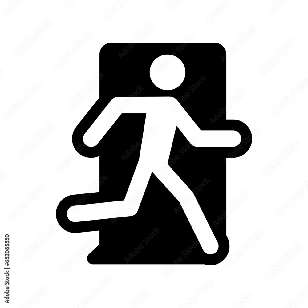 People were running through the door line icon vector design template and ilustration with editable stroke People were running through the door line icon vector design template and ilustration with editable stroke
