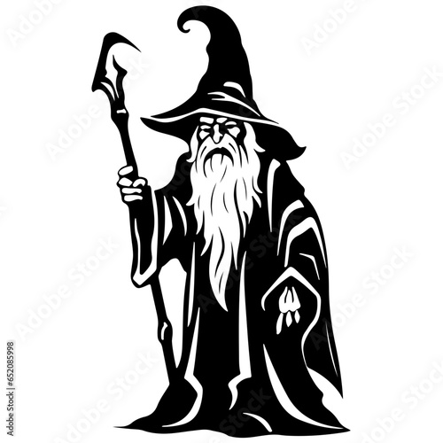 Wizard Character Vector illustration magician vector  White Background