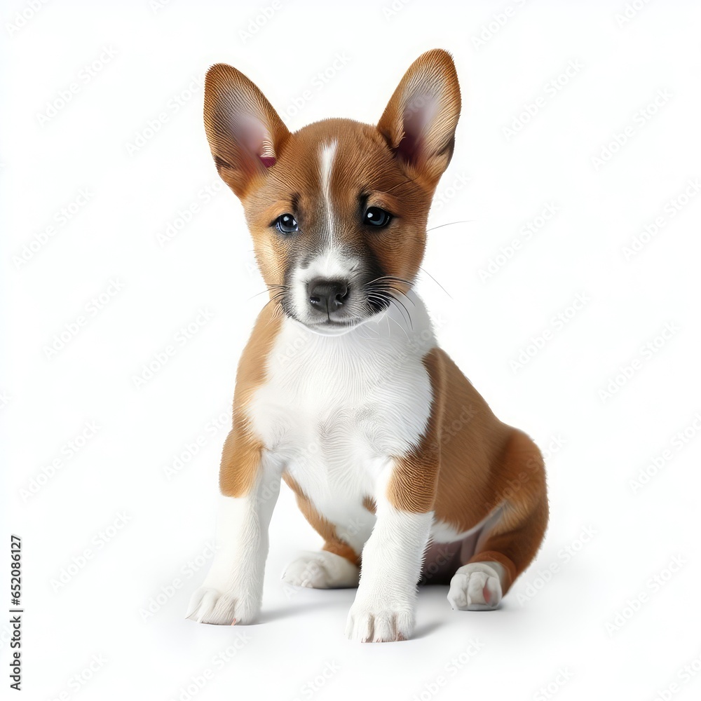 Cute Basenji Doggy Bliss: Pure Joy, Generative AI