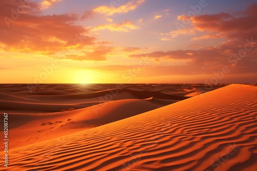 sunset in the desert, Generative AI