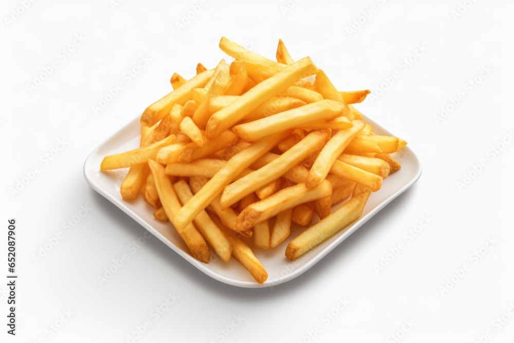 Appetizing french fries. Background with selective focus and copy space Appetizing french fries. Background with selective focus and copy space
