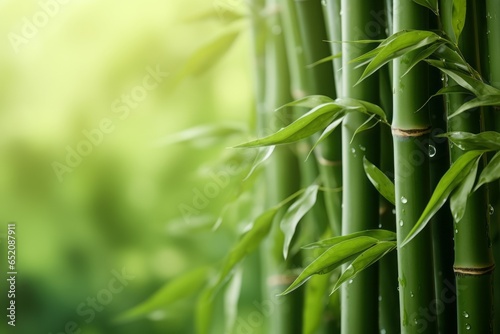 Bamboo background or backdrop with selective focus and copy space for text