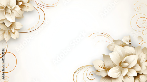 Elegant Wedding Card Decorative Frame on White Background - Stylish Design for Invitations, Greeting Cards, Special Occasions