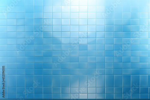 mosaic of blue ceramic tiles, bathroom interior, wallpaper. Generative Ai