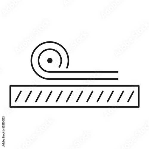 roll line outline icon. Vector illustration. EPS 10.