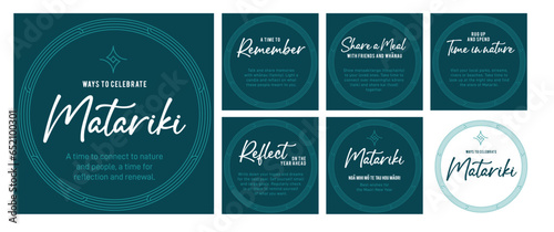 NZ Nine Stars of Matariki maori new year social posts