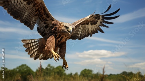 majestic eagle landing in the wild