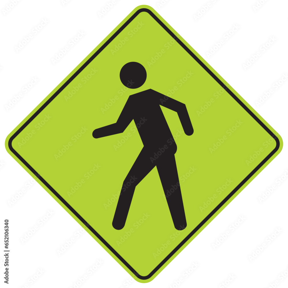 Vecteur Stock Zona De Peatones Icono Vector S mbolo Silueta