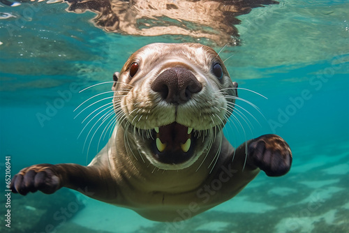 Otter Baby Smile Underwater Ocean Sea River Water