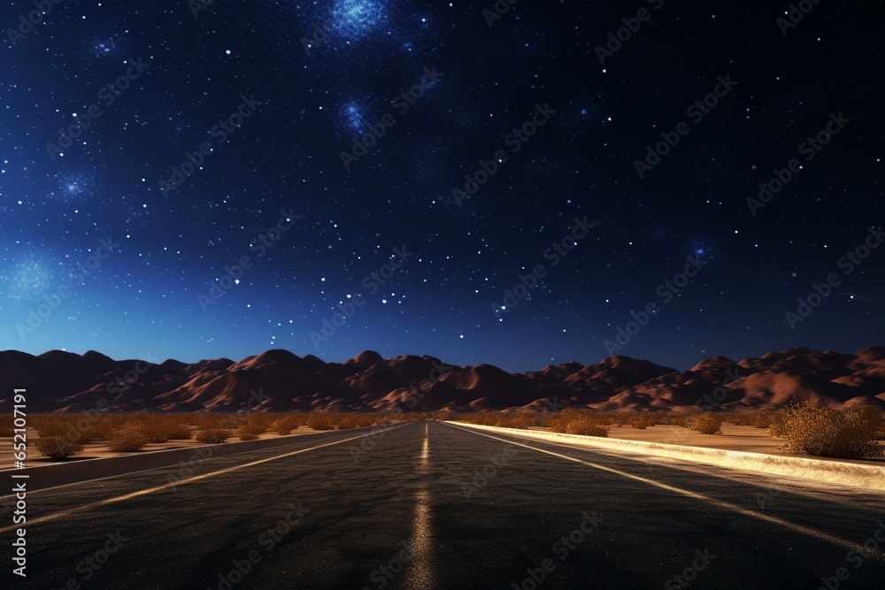 highway at night, Generative AI
