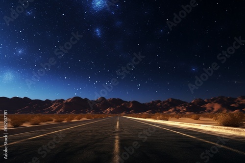 highway at night, Generative AI