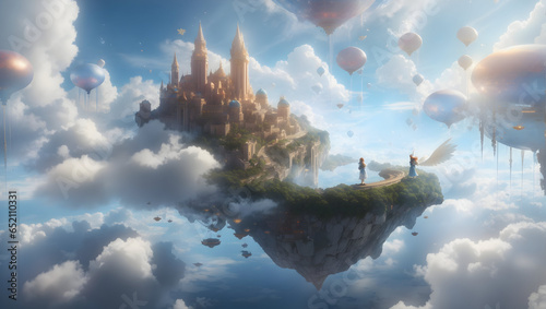 You find yourself in a floating city high above the clouds, where mythical creatures soar through the sky. How do you navigate this ethereal world?