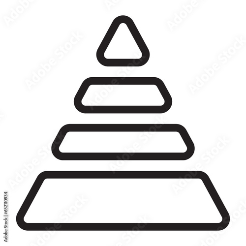 pyramid line icon