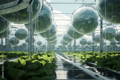 glass dome of the greenhouse, Generative AI