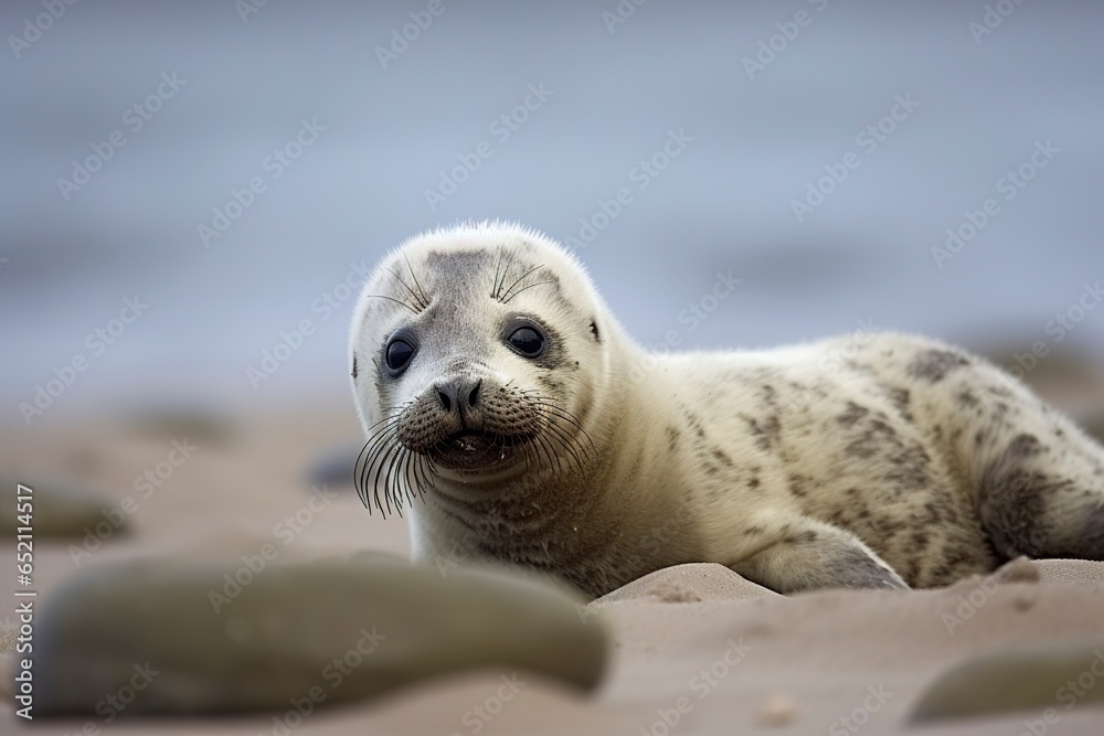 Fototapeta premium Harbor seal cub.