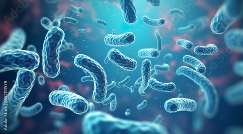 Legionella pneumophila Bacteria. Medical 3d illustration.