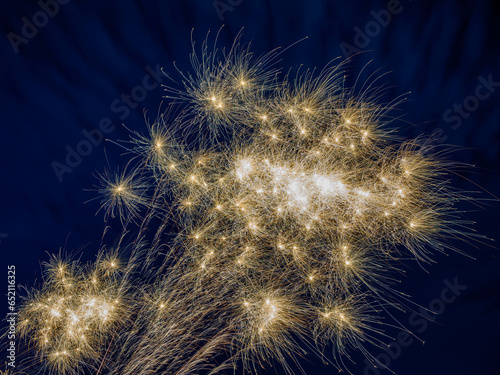 Fireworks for Chuseok, Korean Full Moon Holiday, in Mokpo City Harbor, South Korea photo