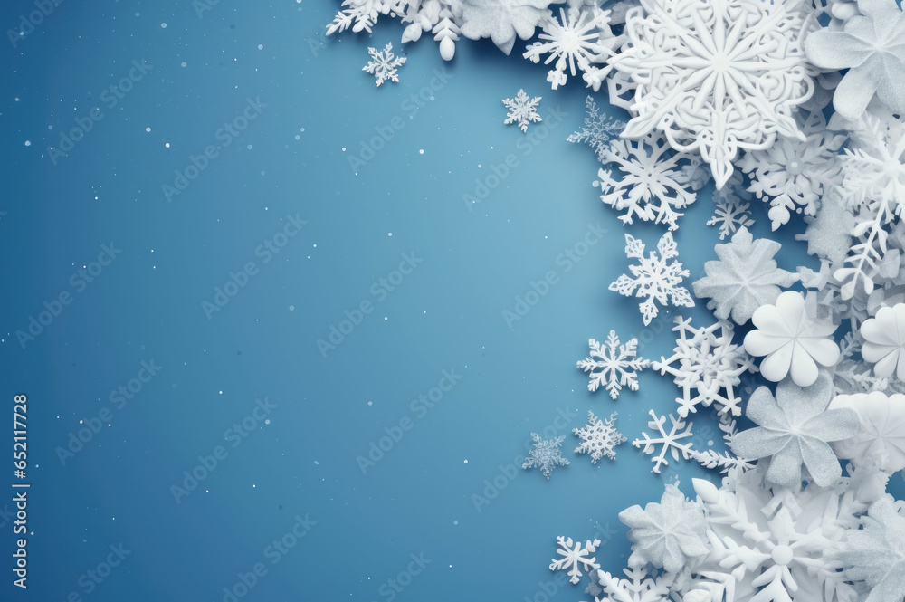 Snowflake background created with Generative AI technology