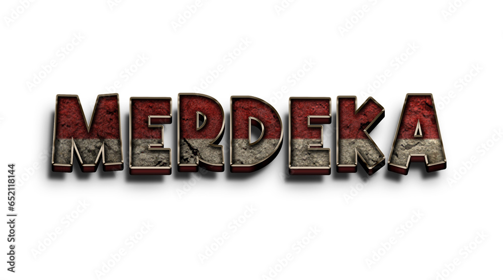 Fototapeta premium merdeka png text effect