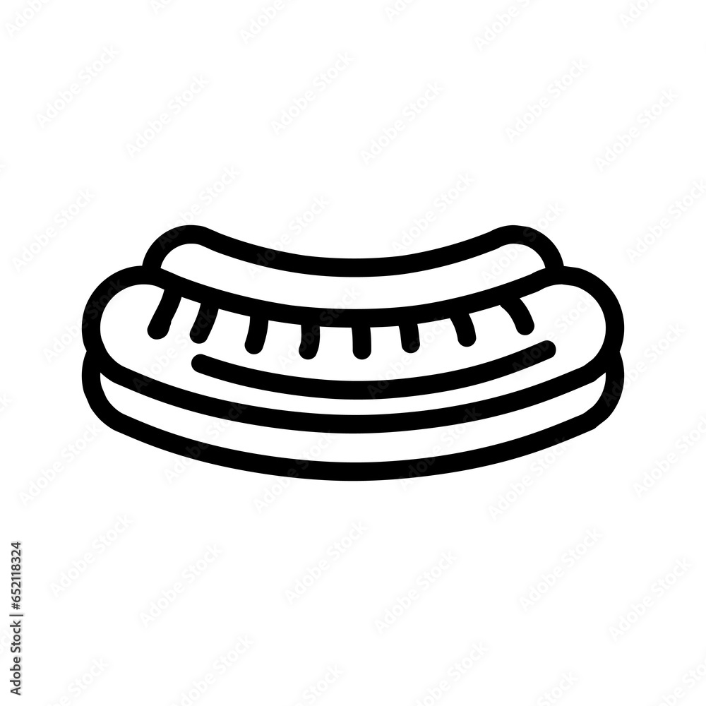 hot dog line icon, vector liner illustration on white background..eps hot dog line icon, vector liner illustration on white background..eps