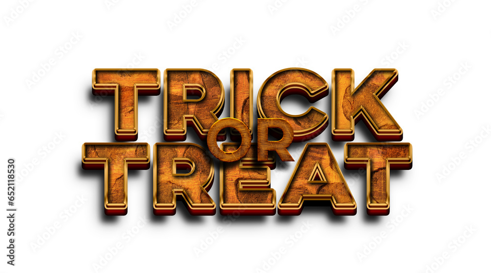 trick or treat png text effect