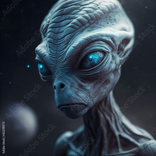blue alien deep space cold ultra realistic 4K 