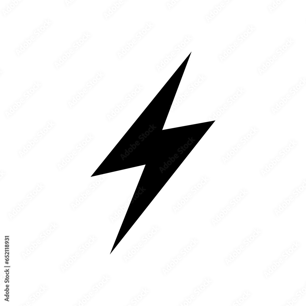 Thunderstorm vector icon. Lightning weather simple sign illustration, flat sign for mobile concept and web design..eps
