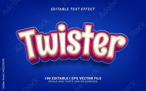 twister 3d style text effect