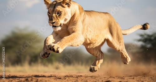 lion in the field