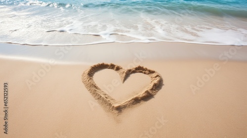 Heart shape in the pristine sand.