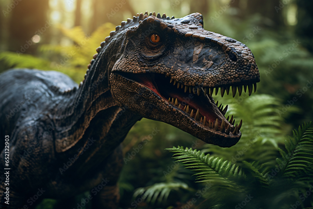 close up of a dinosaur