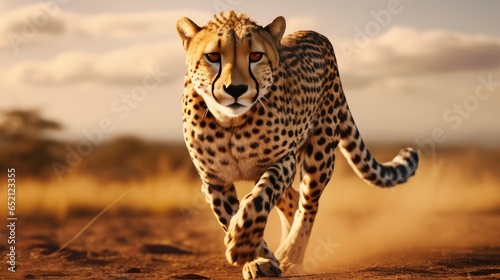 Cheetah in the savannah © grocery store design