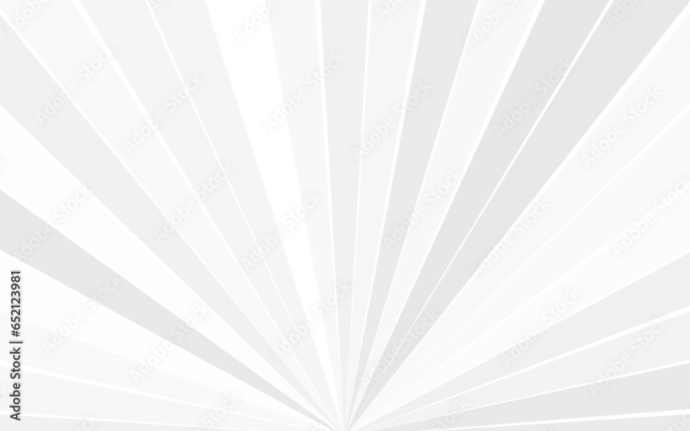 Sun rays grey and white vector background